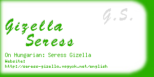 gizella seress business card